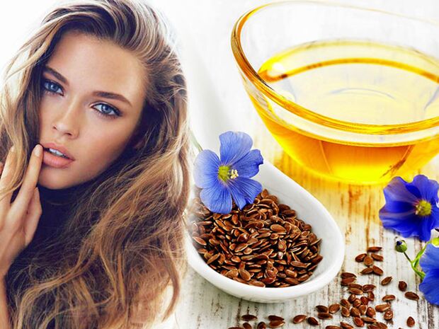 Flaxseed oil mask helps strengthen hair